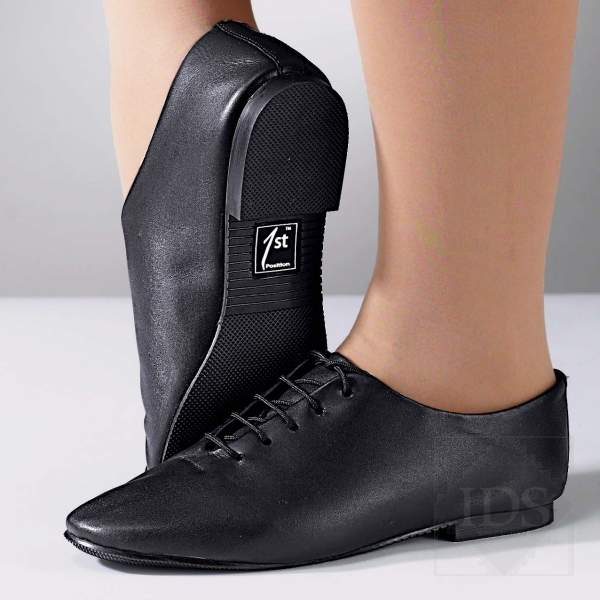 1st Position Leather Jazz Shoes with Rubber Soles