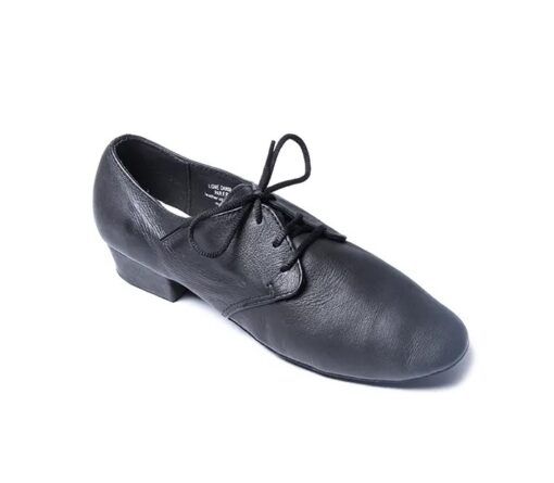 leather unisex black jazz shoe evelily
